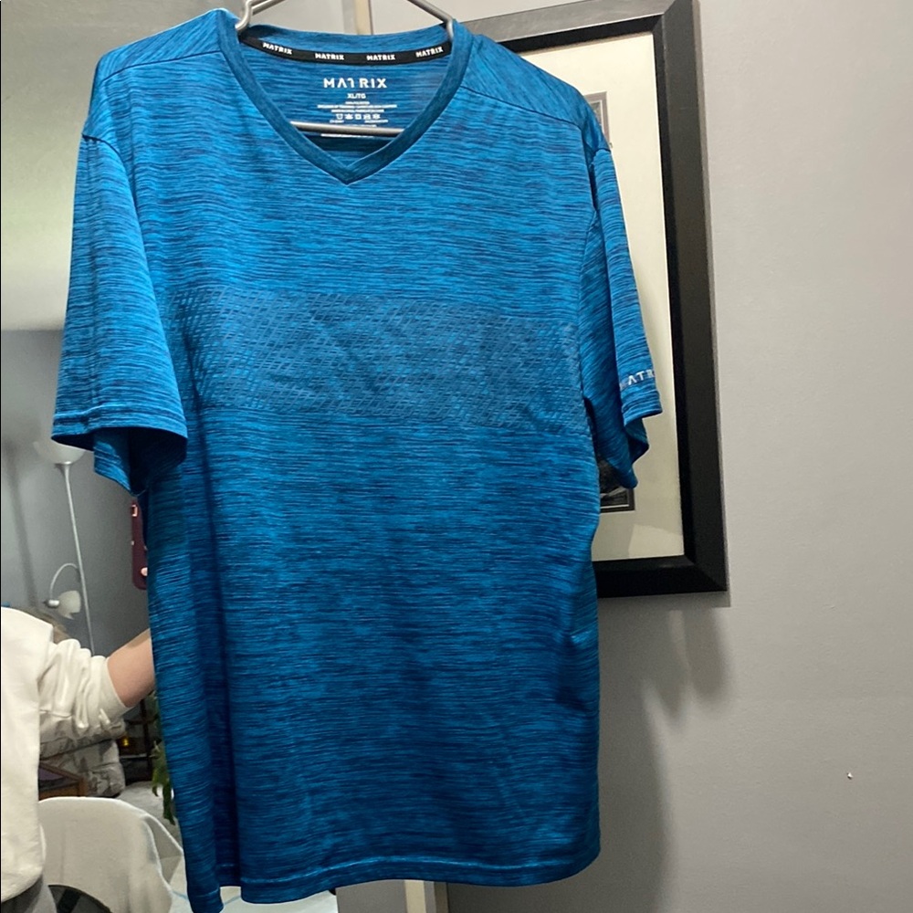 Matrix Blue Short Sleeve Tee V-Neck plus a Gray Matrix shirt!